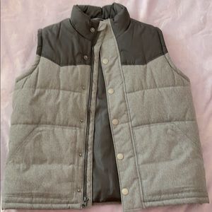 Boys Gray and Black Puffed Vest